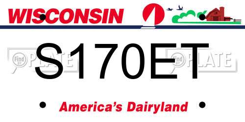 S170ET Wisconsin License Plate