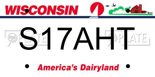 S17AHT Wisconsin License Plate