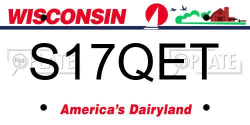 S17QET Wisconsin License Plate