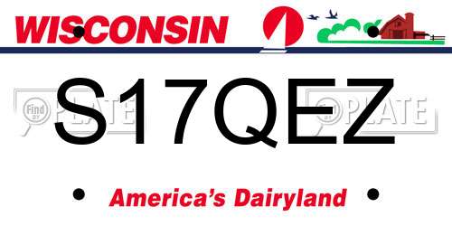 S17QEZ Wisconsin License Plate