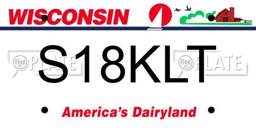 S18KLT Wisconsin License Plate