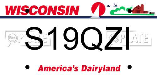 S19QZI Wisconsin License Plate