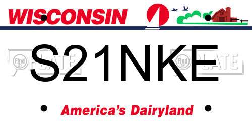 S21NKE Wisconsin License Plate