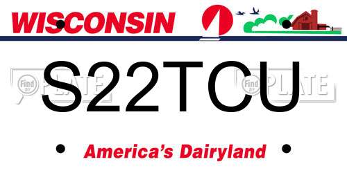 S22TCU Wisconsin License Plate