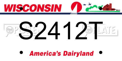 S2412T Wisconsin License Plate