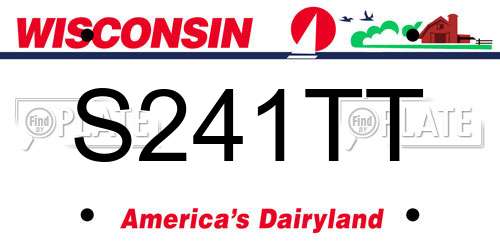S241TT Wisconsin License Plate
