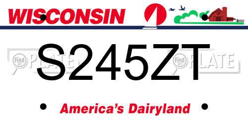 S245ZT Wisconsin License Plate