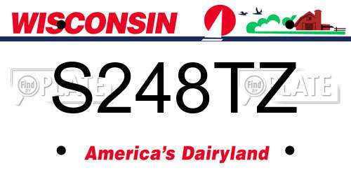 S248TZ Wisconsin License Plate