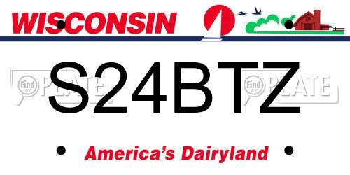 S24BTZ Wisconsin License Plate
