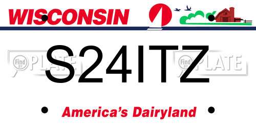 S24ITZ Wisconsin License Plate