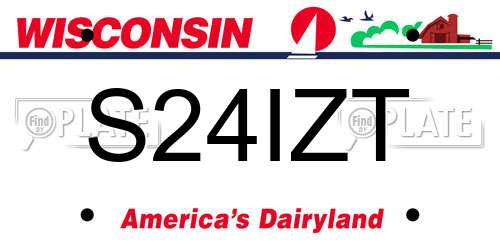 S24IZT Wisconsin License Plate