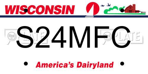 S24MFC Wisconsin License Plate