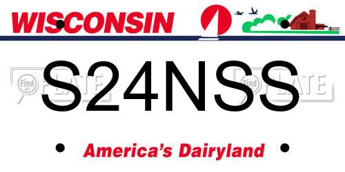 S24NSS Wisconsin License Plate
