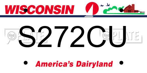 S272CU Wisconsin License Plate