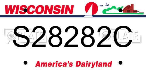 S28282C Wisconsin License Plate