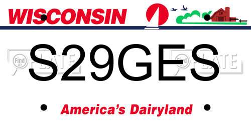 S29GES Wisconsin License Plate