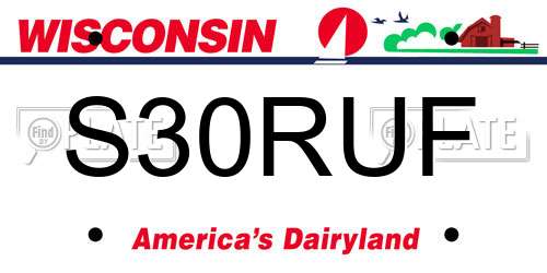 S30RUF Wisconsin License Plate