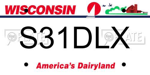 S31DLX Wisconsin License Plate