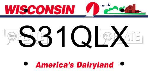S31QLX Wisconsin License Plate