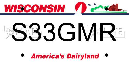 S33GMR Wisconsin License Plate