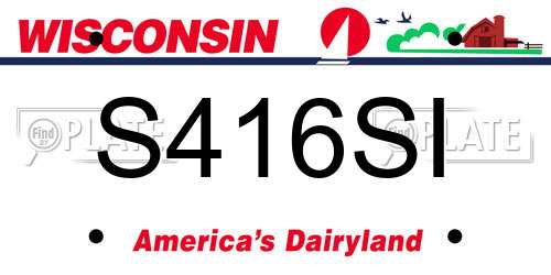 S416SI Wisconsin License Plate