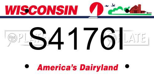 S4176I Wisconsin License Plate