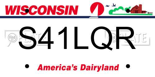 S41LQR Wisconsin License Plate