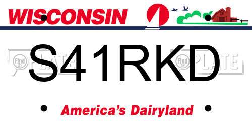 S41RKD Wisconsin License Plate