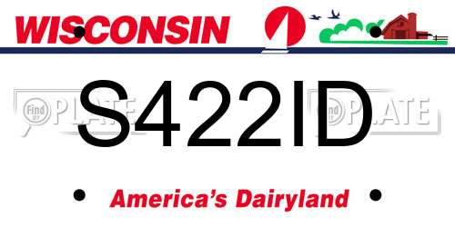 S422ID Wisconsin License Plate
