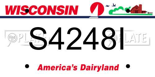 S4248I Wisconsin License Plate