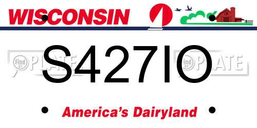 S427IO Wisconsin License Plate