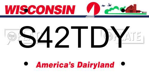 S42TDY Wisconsin License Plate