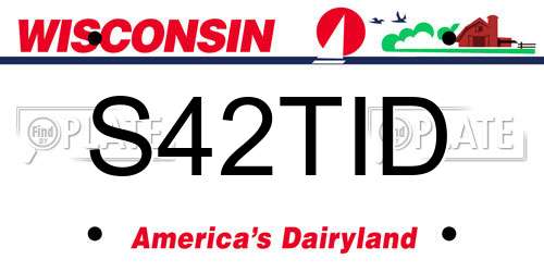 S42TID Wisconsin License Plate