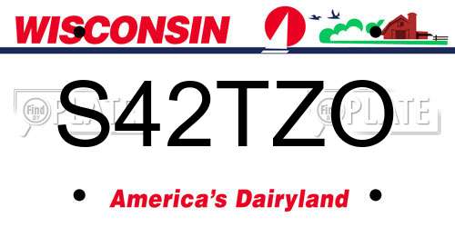S42TZO Wisconsin License Plate