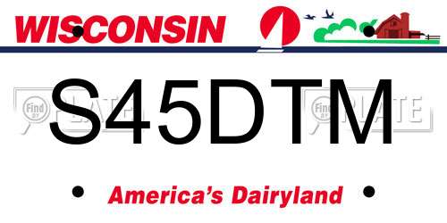 S45DTM Wisconsin License Plate