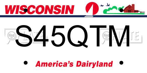 S45QTM Wisconsin License Plate