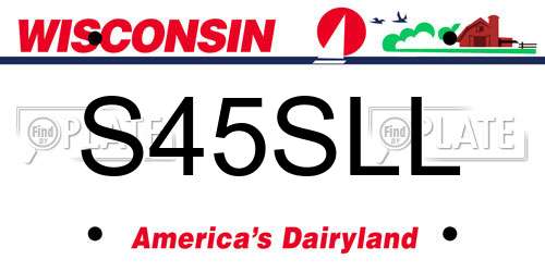 S45SLL Wisconsin License Plate