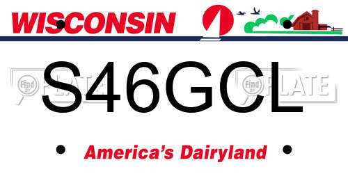 S46GCL Wisconsin License Plate