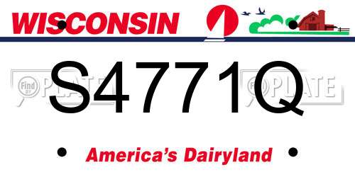 S4771Q Wisconsin License Plate
