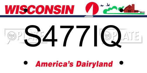 S477IQ Wisconsin License Plate