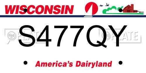 S477QY Wisconsin License Plate