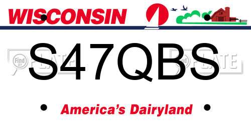 S47QBS Wisconsin License Plate