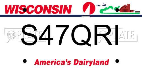 S47QRI Wisconsin License Plate