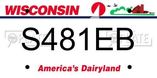 S481EB Wisconsin License Plate