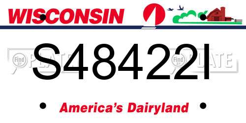 S48422I Wisconsin License Plate