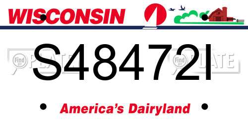 S48472I Wisconsin License Plate