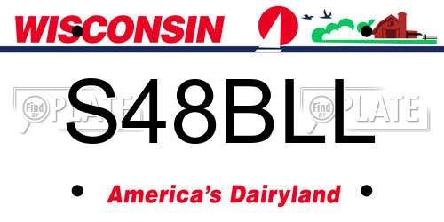 S48BLL Wisconsin License Plate