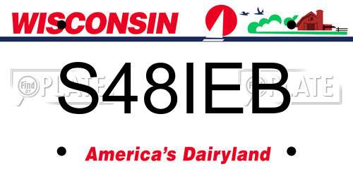 S48IEB Wisconsin License Plate