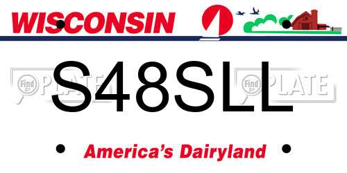 S48SLL Wisconsin License Plate