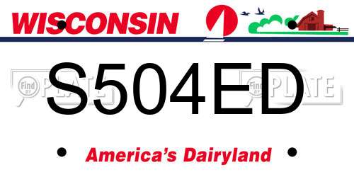 S504ED Wisconsin License Plate
